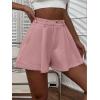 imageFloerns Womens Solid High Waisted Wide Leg Casual Pleated Shorts with PocketDusty Pink