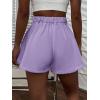 imageFloerns Womens Solid High Waisted Wide Leg Casual Pleated Shorts with PocketMauve Purple
