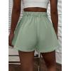 imageFloerns Womens Solid High Waisted Wide Leg Casual Pleated Shorts with PocketMint Green