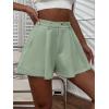 imageFloerns Womens Solid High Waisted Wide Leg Casual Pleated Shorts with PocketMint Green
