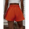 imageFloerns Womens Solid High Waisted Wide Leg Casual Pleated Shorts with PocketOrange