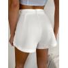 imageFloerns Womens Solid High Waisted Wide Leg Casual Pleated Shorts with PocketWhite