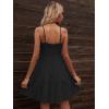 imageFloerns Womens Solid Sleeveless Ruffle Hem Shirred Boho Cami Short DressBlack