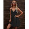 imageFloerns Womens Solid Sleeveless Ruffle Hem Shirred Boho Cami Short DressBlack