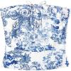 imageFloerns Womens Casual Strapless Bandeau Graphic Print Bow Front Corp Tube TopBlue and White