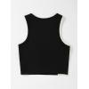 imageFloerns Womens Color Block Sleeveless Ribbed Knit Casual Crop Tank TopBlack White