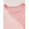 imageFloerns Womens Color Block Sleeveless Ribbed Knit Casual Crop Tank TopLight Pink