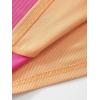 imageFloerns Womens Color Block Sleeveless Ribbed Knit Casual Crop Tank TopOrange Pink