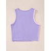 imageFloerns Womens Color Block Sleeveless Ribbed Knit Casual Crop Tank TopPurple