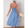 imageFloerns Womens Summer Split Thigh Spaghetti Strap Cami Midi Floral DressBlue Flower