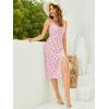 imageFloerns Womens Summer Split Thigh Spaghetti Strap Cami Midi Floral DressLight Pink