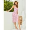 imageFloerns Womens Summer Split Thigh Spaghetti Strap Cami Midi Floral DressLight Pink