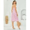 imageFloerns Womens Summer Split Thigh Spaghetti Strap Cami Midi Floral DressLight Pink