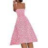 imageFloerns Womens Summer Split Thigh Spaghetti Strap Cami Midi Floral DressPastel Pink