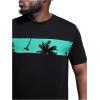 imageFloerns Mens 2 Piece Boho Outfit Tree Print Tee Shirt with Beach Shorts SetMint Blue