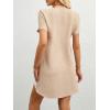 imageFloerns Womens 2 Piece Colorblock Wrap Short Sleeve Blouse and Mini Shorts SetApricot