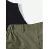 imageFloerns Womens 2 Piece Outfit Sleeveless Rib Knit Halter Top and Shorts SetDark Green