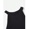 imageFloerns Womens 2 Piece Outfit Sleeveless Rib Knit Halter Top and Shorts SetDark Green