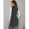 imageFloerns Womens Plaid Print Button Front Sleeveless Lapel Collar Blazer JacketBlack