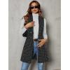 imageFloerns Womens Plaid Print Button Front Sleeveless Lapel Collar Blazer JacketBlack