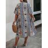imageFloerns Womens Plus Size All Over Print Open Front Kimono with Shorts SetBlack