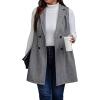 imageFloerns Womens Plus Size Sleeveless Lapel Neck Double Breasted Office Vest BlazerGrey