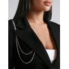 imageFloerns Womens Single Breasted Cropped Top Collared Long Sleeve Blazer JacketBlack