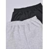 imageFloerns Boys 2 Pcs Elastic Waist Athletic Running Jogger SweatpantsBlack and Grey