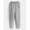 imageFloerns Boys 2 Pcs Elastic Waist Sweatpants Running Pants with PocketBlack and Grey