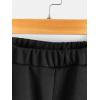 imageFloerns Boys 2 Pcs Elastic Waist Sweatpants Running Pants with PocketBlack and Grey