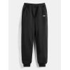 imageFloerns Boys 2 Pcs Elastic Waist Sweatpants Running Pants with PocketBlack and Grey
