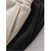 imageFloerns Girls 2 Pcs Jogger Pants Drawstring Waist Athletic Active SweatpantsBlack and Beige