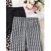 imageFloerns Girls 3 Pcs Printed Elastic Waist Bell Bottom Casual Flare Leg PantsBlack Multi