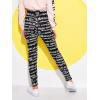 imageFloerns Girls Allover Letter Print Running Active Leggings Yoga Pants TightsBlack and White