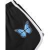 imageFloerns Girls Butterfly Graphic Print Elastic Waisted Casual Track ShortsBlack