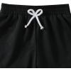 imageFloerns Toddler Girls Casual Elastic Waist Active Short Bow Front Track ShortsBlack Multi