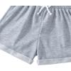 imageFloerns Toddler Girls Casual Elastic Waist Active Short Bow Front Track ShortsBlack Multi
