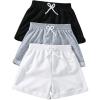 imageFloerns Toddler Girls Casual Elastic Waist Active Short Bow Front Track ShortsBlack Multi