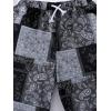 imageFloerns Boys Patchwork Drawstring Waist Printed Summer Boho Track ShortsBlack