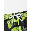 imageFloerns Boys Patchwork Drawstring Waist Printed Summer Boho Track ShortsGreen Letter