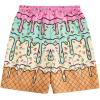 imageFloerns Boys Patchwork Drawstring Waist Printed Summer Boho Track ShortsPink Ice Cream
