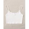 imageFloerns Womens Sleeveless Camisole Letter Print Crop Cami TopA White