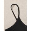 imageFloerns Womens Sleeveless Camisole Letter Print Crop Cami TopBlack