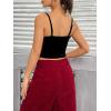 imageFloerns Womens Sleeveless Camisole Letter Print Crop Cami TopBlack Hand