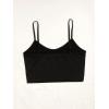 imageFloerns Womens Sleeveless Camisole Letter Print Crop Cami TopSkeleton Black