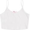 imageFloerns Womens Sleeveless Camisole Letter Print Crop Cami TopWhite Red