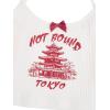 imageFloerns Womens Sleeveless Camisole Letter Print Crop Cami TopWhite Red
