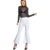 imageFloerns Womens Star Mesh See Through Mock Neck Long Sleeve Tops Tee TShirtA Black