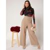 imageFloerns Womens Star Mesh See Through Mock Neck Long Sleeve Tops Tee TShirtBlack Flower Sheer
