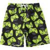 imageFloerns Boys Patchwork Drawstring Waist Printed Summer Boho Track ShortsGreen Letter